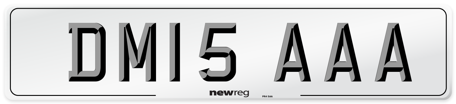 DM15 AAA Number Plate from New Reg